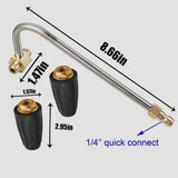 Pressure Washer Gutter Cleaner, 2 Rotary Turbo Nozzle Attachment, Attachment For Pressure Washer V1369-AZ3-W-09723