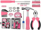 24-Piece Premium Carbon Steel Tool Set High-End Pink Design, Rust-Resistant & Durable, Ergonomic V1232-YJGJB-001