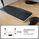 Ergonomic Plastic Keyboard Tray for Desk, Sleek and Simple Under Desk Design, Back to School V1366-AZ2-W-17264