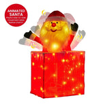 Christabelle 76cm Santa in Chimney Christmas Tree Warm White LED Lights Animated Decoration Orn 112_SHE104