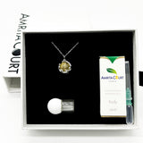 Gift Box - Aroma Necklace White Gold - Planet Jovian Gold Purify Oil Blend V760-GBAJ - 4