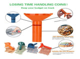 Plastic Coin Sorting Funnel Tubes Portable Money Storage Sorter For Home Desktop Cash Organizing V1369-AZ3-W-14803