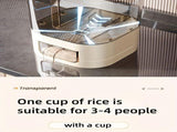 rice storage container, moisture-proof container, sealed food storage, flour storage, grain storage, V1102-122-88002-WHI-23L