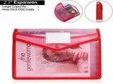 A4 plastic wallet - set of 5 popper wallets plastic folders premium pocket map envelopes for school V1259-DP01-BO-223