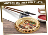 Pen Tray Calligraphy Ink Plate Chinese Calligraphy Ink Bowl Traditional Ink Dish Japanese Pen Clean V1192-AZ-W-11458