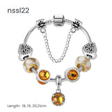 10 Styles Charm Bracelets Set Colorful Alloy & Glass Beaded Bracelets,Buy 2 for Better V1132-NSSL27-DOUBLE
