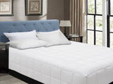 Shangri La Bamboo Blend Microfiber Box End Quilt White Double V442-KIT-QUILT-BOXEND-WHITE-DS
