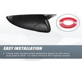 1 Pair Car Rear View Driver Passenger Side Cap Overlay Gloss Black for Kia Mirror Guard Covers V1192-AZ-W-15300