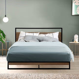 Artiss Bed Frame Double Size Metal Bed Frame DANE MBED-C-DANE-D-BK