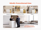 Reception Desk, 80 cm Rectangular Front Counter Table, Modern Office Reception Desk with LED Light, V952-YBQTBSMSJXDLHVT0N001V9