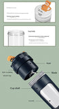 Large 600ML Portable Blender - USB-C Rechargeable Smoothie Maker with 4 Stainless Steel V888-ELOSUNG35568