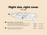 Seamanship 14- 16ft Boat Cover Trailerable Marine Grade 600D TBC-1416-GR