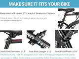 Rear Bike Rack,Bike Cargo Rack w/Fender & Large Size Reflective,Quick Release Mountain Road Bicycle V1258-DP02-C-1421