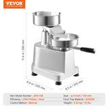 VEVOR Commercial Burger Patty Maker, 130mm Hamburger Beef Patty Maker, Heavy Duty Food-Grade V952-HBRBJYSZLBXGEETPXV0