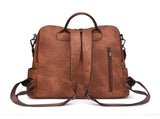 Grey Chic Women's PU Leather Convertible Backpack - Anti-Theft Design, Multi-Pocket Shoulder Bag V888-ELOSUNG32732