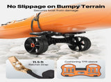 Kayak Cart, 136.1 kg Load Capacity, Foldable Kayak Trolley with 25.4 cm Solid Rubber Tires & 1 V952-SPSPHTTC10IN15RM2001V0