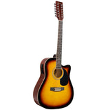 Karrera Acoustic Guitar 12-String with EQ - Sunburst 12S-EQ-SB