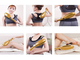 SOGA 2X 6 Heads Portable Handheld Massager Soothing Stimulate Blood Flow Shoulder Yellow MASSAGER833AGOLDX2