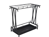 Umbrella Storage Rack Iron with Drip Tray 10 Holes 8 Hooks Umbrella Rack Stand for Home Hotel Lobby V1294-YM0716-3117220148211