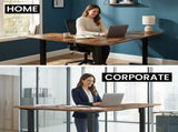 FORTIA Corner Standing Desk, 160x140cm, 72-118cm Sit to Stand Up Electric Height Adjustable, Walnut V219-ADKCORFOR1WLKA
