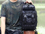 Fishing Tackle Backpack With Rod Holder Outdoor Shoulder Fishing Gear Bags - Deep Blue V1308-DSZKI-891-2