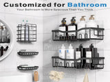 Self-Adhesive Shower Shelf - Rust-Resistant Stainless Steel Bathroom Organizer - No Drilling V1189-HB001ZSSH00124