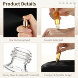 20PCS Refillable Perfume Bottle, 10ml Travel Atomizer with Dual-Head Spray & Roller Design, Portable V1369-AZ3-W-08792