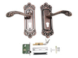 Entry Door Lever with Lock Keys Universal Quiet Aluminum Alloy European Style Door Handle for Home V1294-YM0901-3114250018111