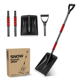 Lightweight Black Metal Snow Shovel with Handle for Efficient Snow Removal and Shovelling V1366-AZ2-W-21552