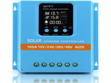 100A MPPT Solar Charge Controller with LCD Display and Dual USB Ports in Blue LSB-59152