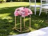 Wedding Flower Stand, 10PCS 40cm Column Flower Stand, Floral Stands with Acrylic Laminate, Gold V952-HLHJLFT10J40F3YRH001V0