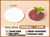 1500pcs Hamburger Patty Paper, 4.5IN Non-Stick Wax Papers, Round Parchment Paper, Food-Grade Burger V1259-DP01-A-3213
