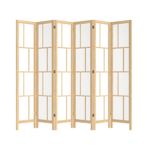Levede 6 Panel Room Divider 170cm Freestanding Screen RD3004-6-NT