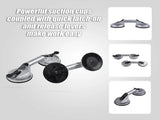 4 x Double Suction Glass Lifting Tool 70kg Vacuum Puller Lifter Aluminium V63-831921