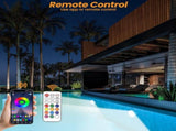 LED swimming pool light, supports APP control, 10W, 150mm diameter, 108 LED beads, dimmable V1188-MS-205-09