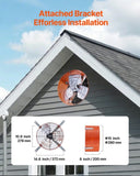 380 mm Gable Mount Fan 1650 CFM Attic Vent Fan with Adjustable Thermostat V952-SQFJ15YC16502BPXZV3