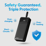 Laser 27000mAh Powerbank 18W PD Black V1031-PB-27K24BK-514