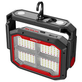Black Dual Powered Solar Work Light 3000 Lumen with Adjustable Kelvin Settings V178-68992