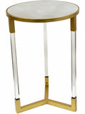 Mirage Side Table w Mirror Top 60cm V637-E142458