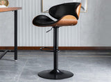 SERENIT European Black Modern Bar Stools Swivel Bar Stool Chair Counter Height Barstool with 360 V255-SE-SP-1865-BLACK