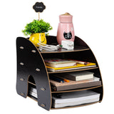 ArC shaped Multiple Layer A4 Magazine Book File Stand Organizer Office Home Desk Storage Box 2 V1294-YM0901-JY26795-02