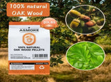 ASMOKE 100% Natural Premium Oak Wood BBQ Pellets for Smoker & Grill V642-20-LBS-9-5-KG-OF-100-PURE-OAK-PELLETS-COPY