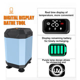 Portable Cordless Camping Shower - Rechargeable 5400mAh Electric Shower Pump with 3 Modes 2m Hose V1308-DSZKI-607