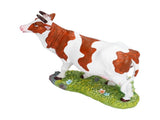 Cow Figurines Brown and White Model Ornament Animal Sculpture Resin Crafts for HomeRaise Head V1294-YM0714-3111210267911
