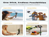 Mobile phone tripod with light, selfie stick tripod compatible with smartphone and GoPro cameras V1188-MS-313-0621