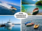 Bungee Dock Lines for Boats 4 ft, Heavy-Duty Elastic Anchor Rope with Hooks, Secure Boat Dock Lines, V1192-AZ-W-3220