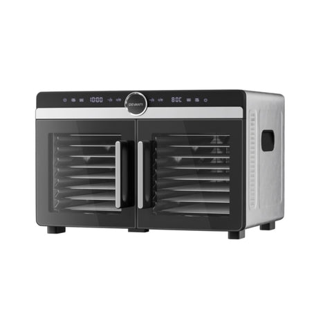 Devanti 16 Trays Food Dehydrator Dual-Zone Stainless Steel FD-E-601A-16T-SS