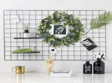 Green Leaf Wreath Spring Outdoor Decoration Ornaments for Front Door Wall Window Party Home Office V1369-AZ3-W-03808