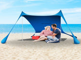 Wallaroo Beach Tent Canopy Sunshade 2m x 2m - Blue BCH-TNT-2X2-BU