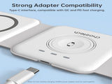 CHOETECH T588-F-WH 3-in-1 Foldable Fast Wireless Charger for Phone/Watch/Earphone V28-ELECHOT588FWH
